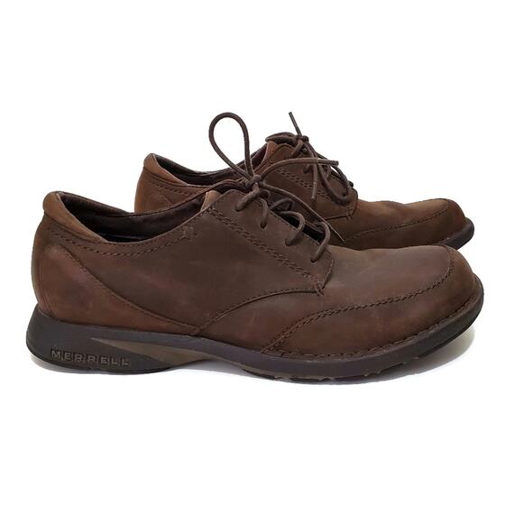 Merrell | Orion Leather Oxford Performance Ortholite Air Cushion Lace Up Shoes - Picture 1 of 10